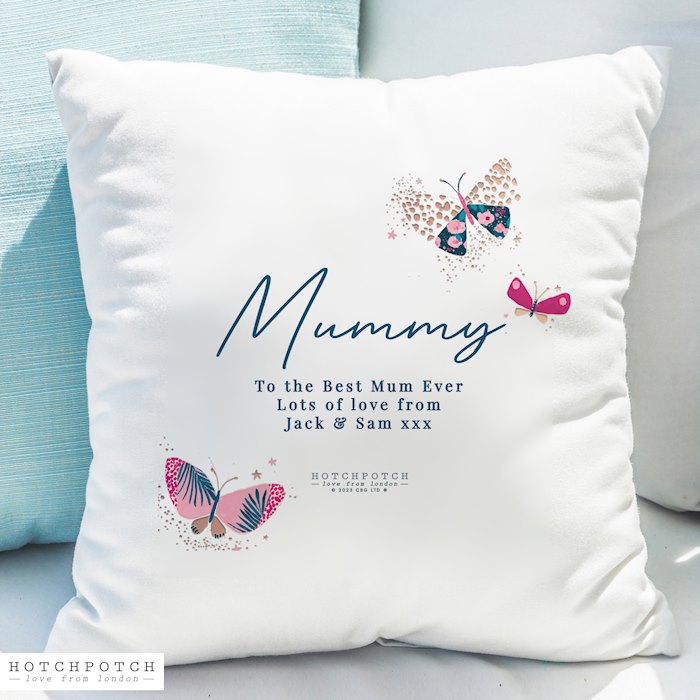 Personalised Hotchpotch Butterfly Cushion