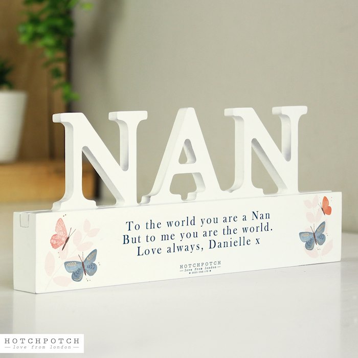 Personalised Hotchpotch Butterfly Nan Ornament