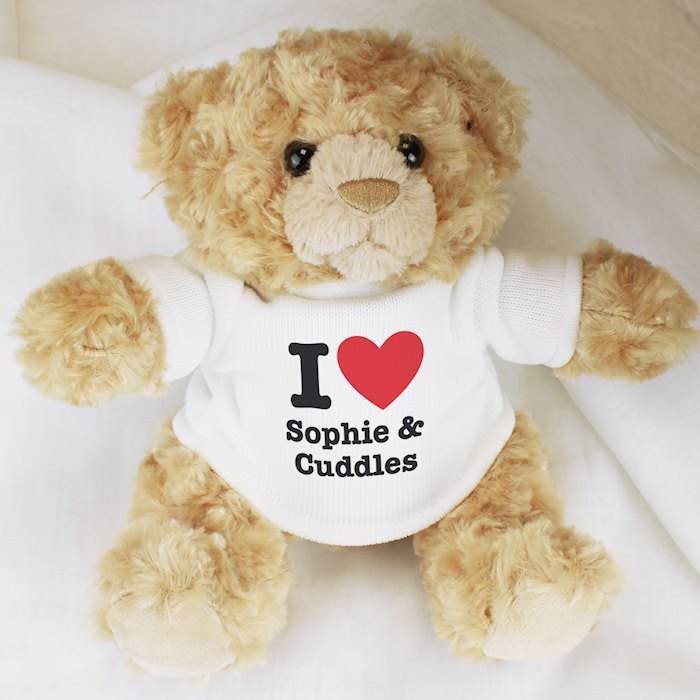Personalised I Love... Teddy Bear