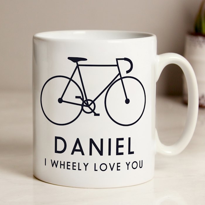 Personalised I Wheely Love You Bike Mug