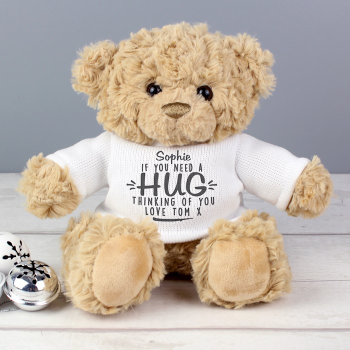 Personalised If You Need A Hug Teddy Bear