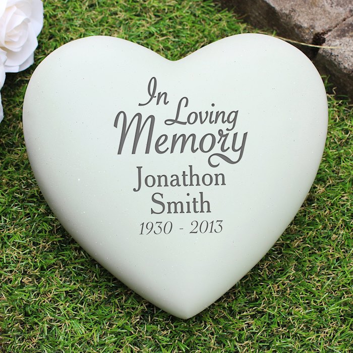 Personalised In Loving Memory Heart Memorial