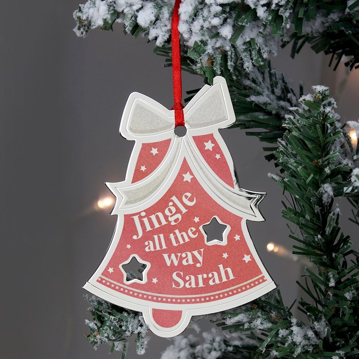 Personalised Jingle All The Way Bell Metal Decoration