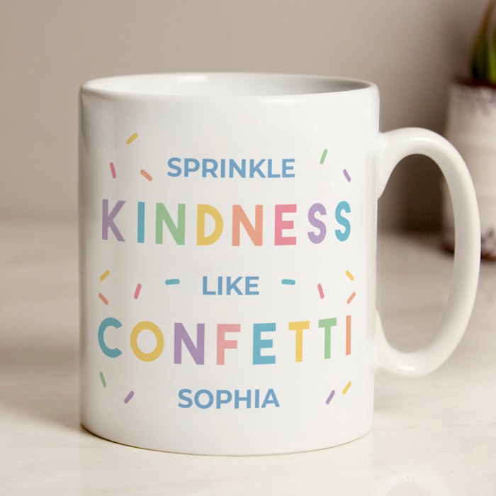Personalised Kindness Like Confetti Mug