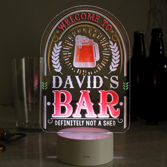 Personalised LED Colour Changing Bar Sign