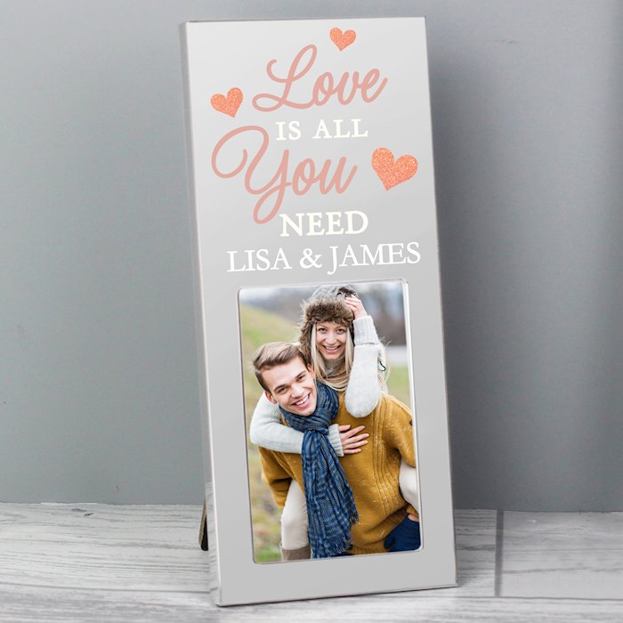 Personalised 'Love is All You Need' 3x2 Photo Frame