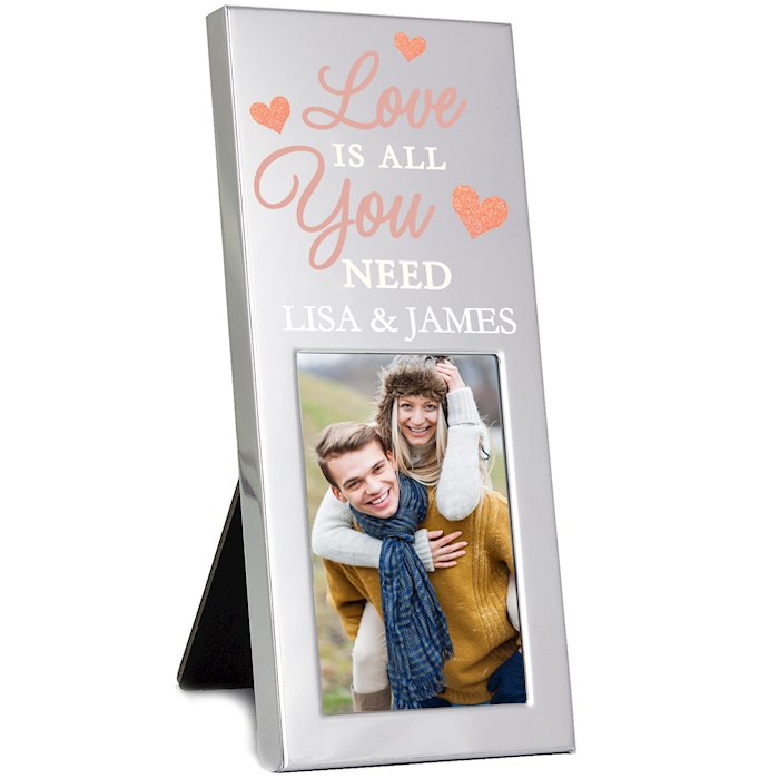 Personalised 'Love is All You Need' 3x2 Photo Frame SpecialMoment.co.uk