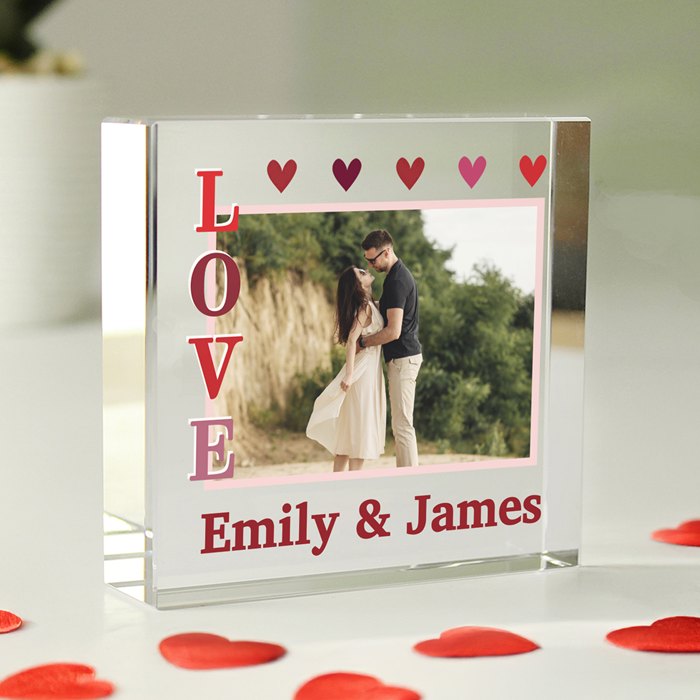 Personalised LOVE Photo Upload Crystal Token