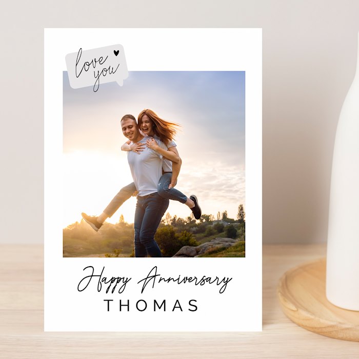 Personalised Love You Photo Upload Greeting Card