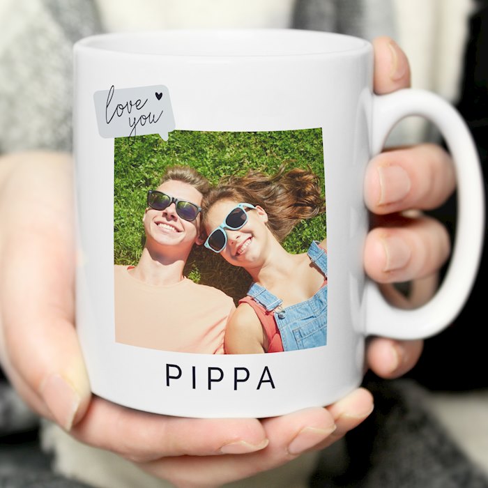 Personalised Love You Snapshot Photo Upload Mug