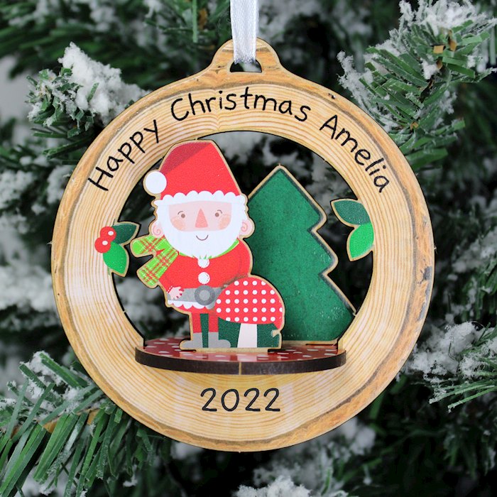 Personalised Make Your Own Toadstool Santa 3D Decoration Kit