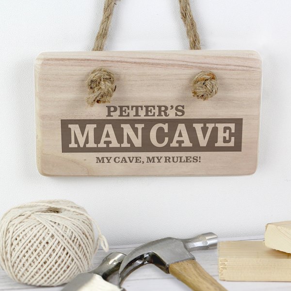 Personalised Man Cave Wooden Sign