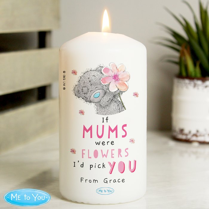 Personalised Me To You If... Were Flowers Pillar Candle