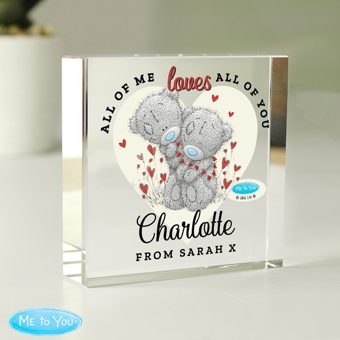 Personalised Me to You Love Heart Crystal Token