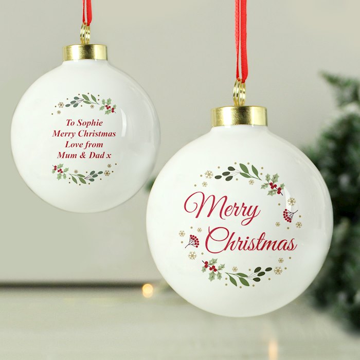 Personalised Merry Christmas Bauble