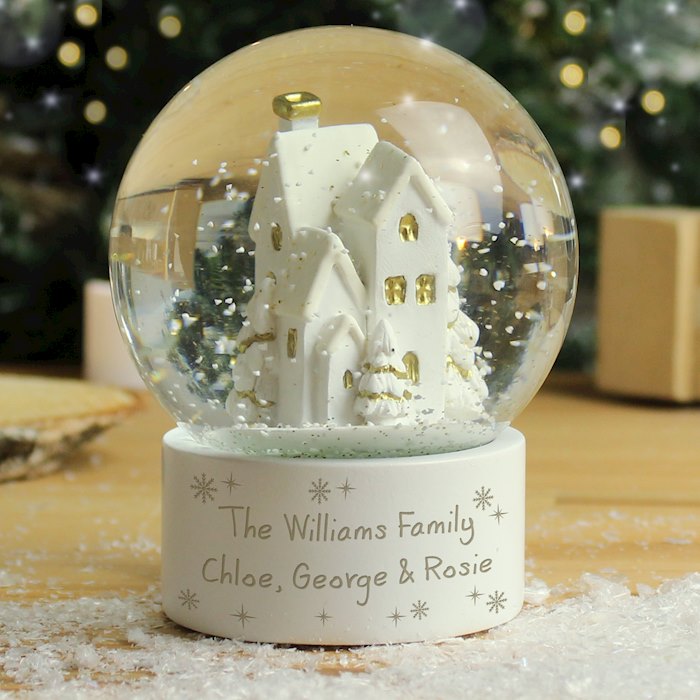 Personalised Rocking Horse Glitter Snow Globe - Add Name or Message