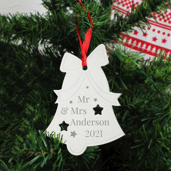 Personalised Mr & Mrs Bell Tree Decoration