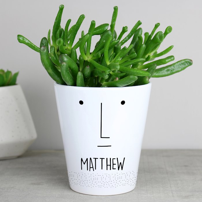 Personalised 'Mr Face' Plant Pot