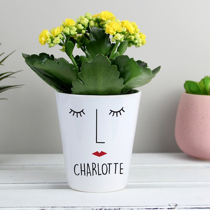 Personalised 'Mrs Face' Plant Pot
