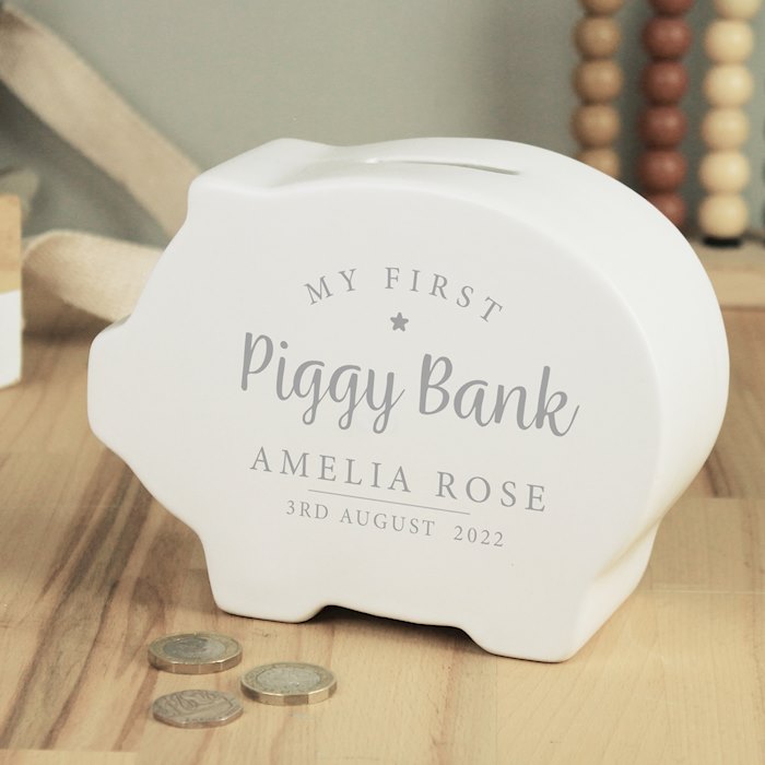 Personalised My First Piggy Bank