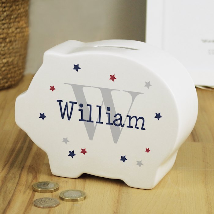 Personalised Name & Initial Piggy Bank