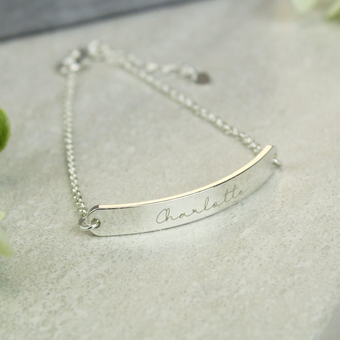 Mixed Metal Secret Love Message Sterling Bangle - The Vintage Pearl