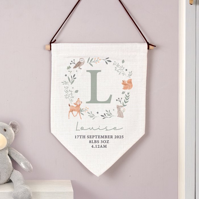 Personalised New Baby Wall Art Banner