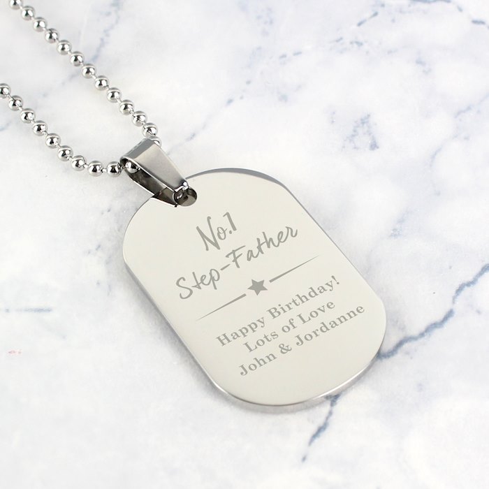Personalised No.1 Stainless Steel Dog Tag Necklace | SpecialMoment.co.uk