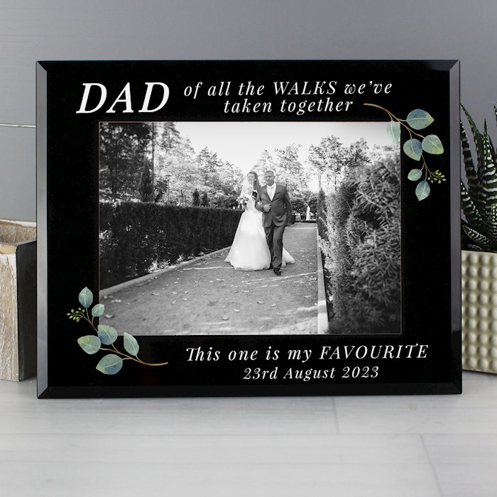 Personalised 'Of All The Walks' 5x7 Glass Wedding Frame