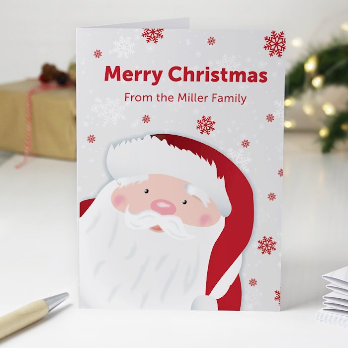 Personalised Pack of 10 Christmas Cards - Santa | SpecialMoment.co.uk