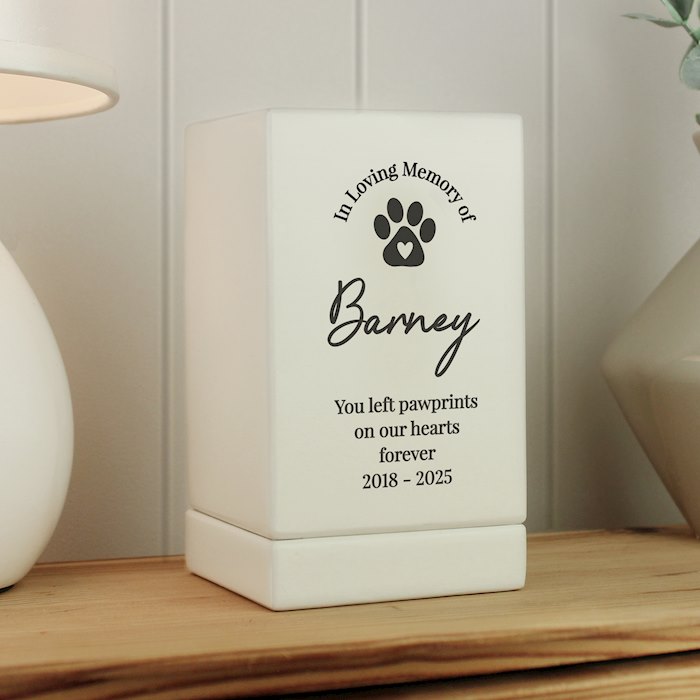 Personalised Pet Memorial Small Wooden Urn