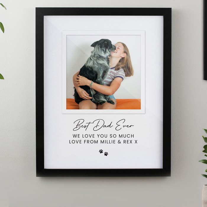 Personalised Pet Photo Upload Black Framed Print