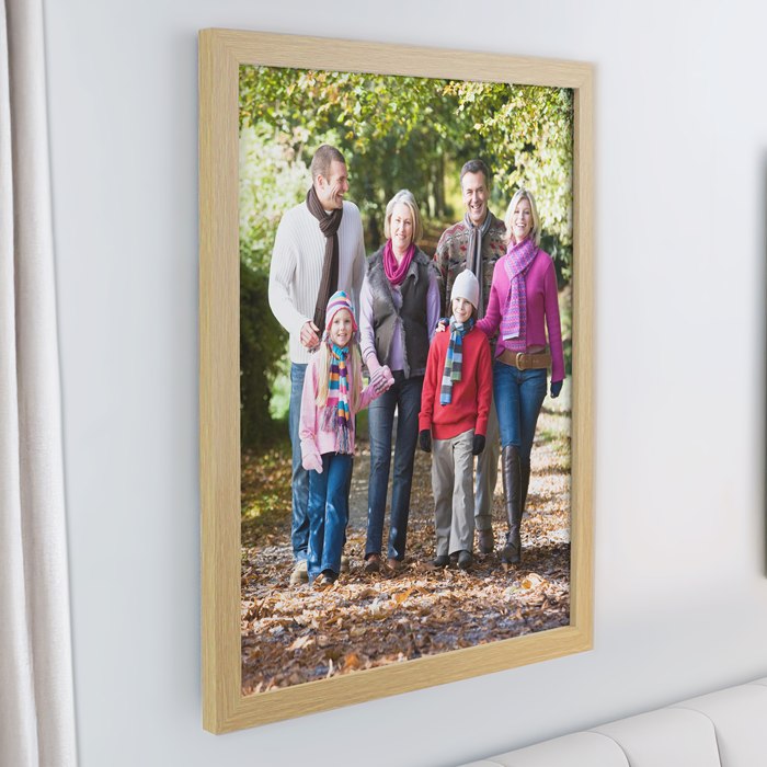 Personalised Photo Upload Oak Poster Frame | SpecialMoment.co.uk
