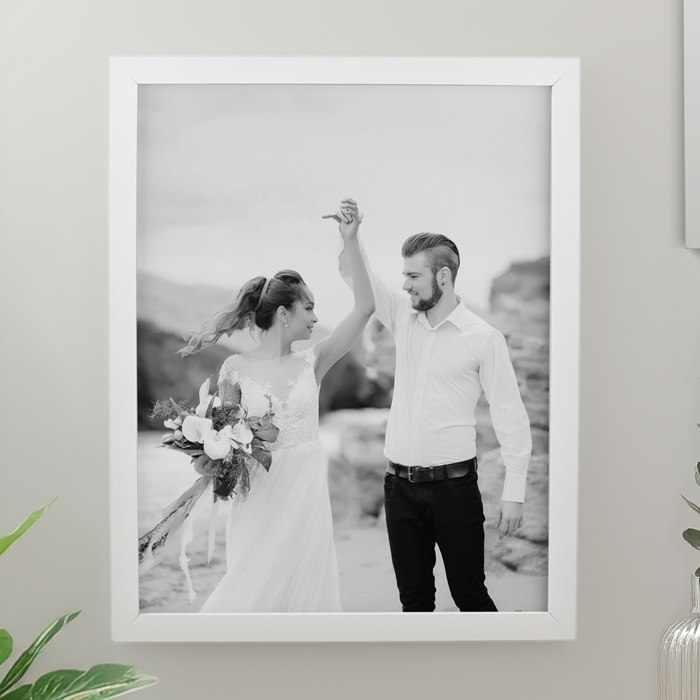 Personalised Photo Upload White Poster Frame