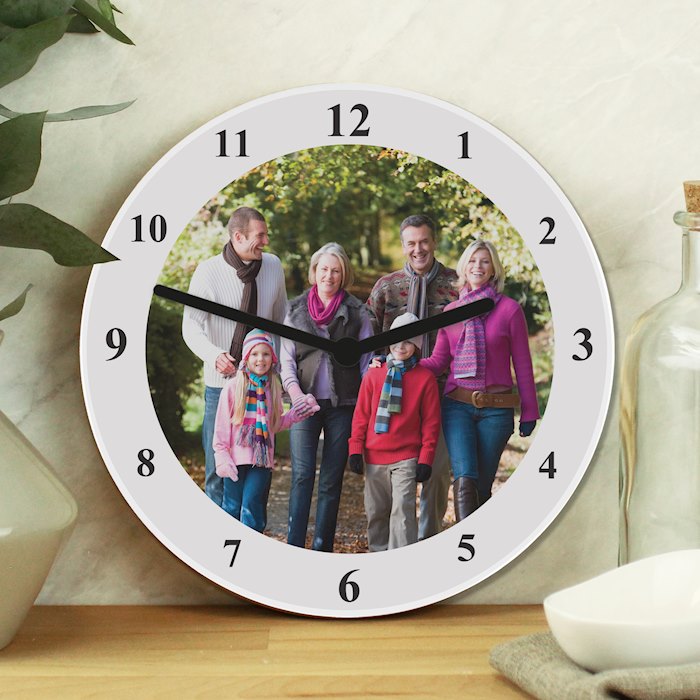 Personalised Photo Upload Wooden Clock