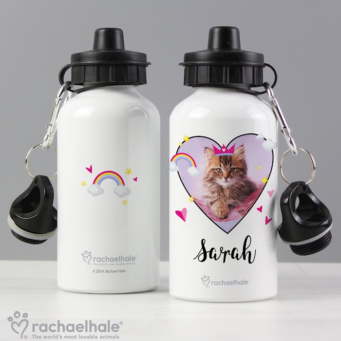 Personalised Rachael Hale Cute Cat Drinks Bottle