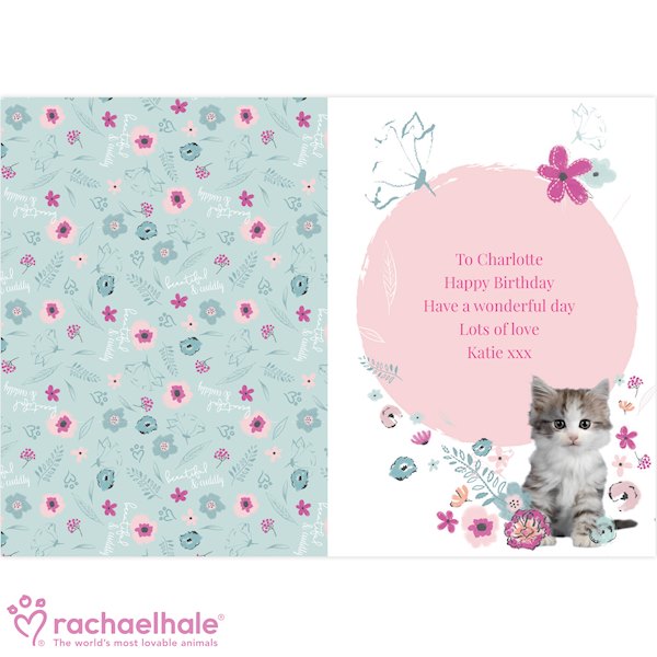 Personalised Rachael Hale Cute Kitten Card | SpecialMoment.co.uk