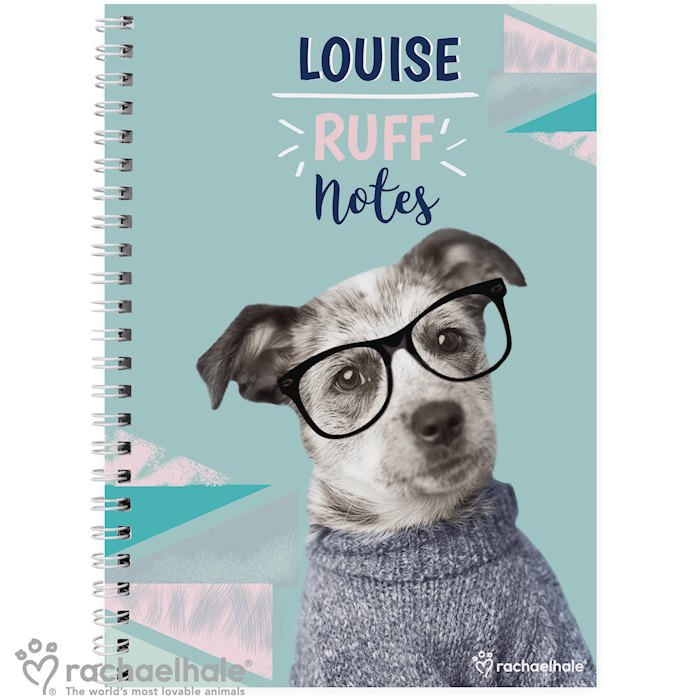 Ruff Notebook Personalised Rachael Hale 'Ruff Notes' Dog A5 Notebook | SpecialMoment ...