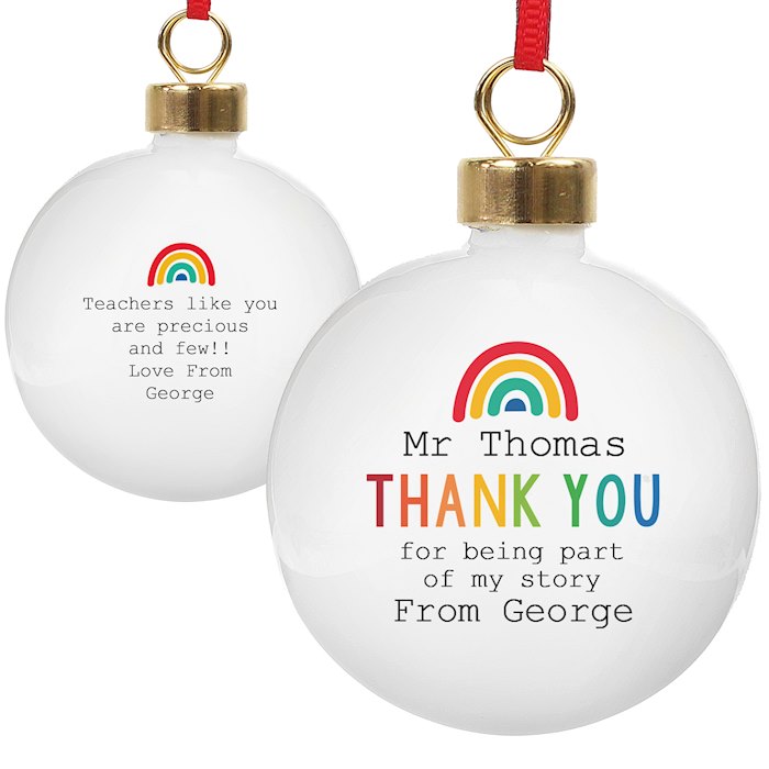 christmas baubles for teachers