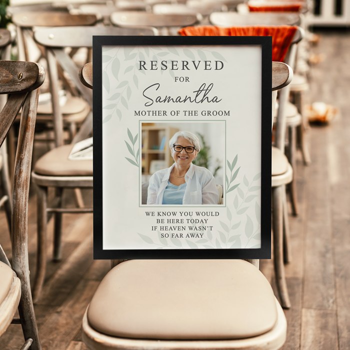 Personalised Reserved For Photo Upload Black Poster Frame