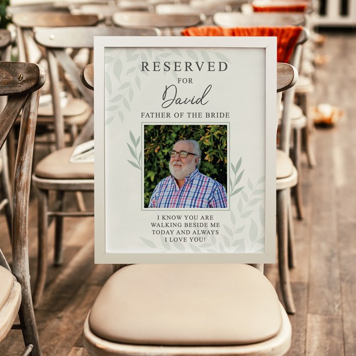 Personalised Reserved For Photo Upload White Poster Frame