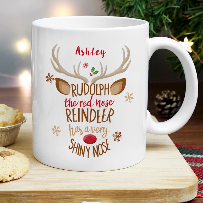 Personalised Rudolph the Red-Nosed Reindeer Mug