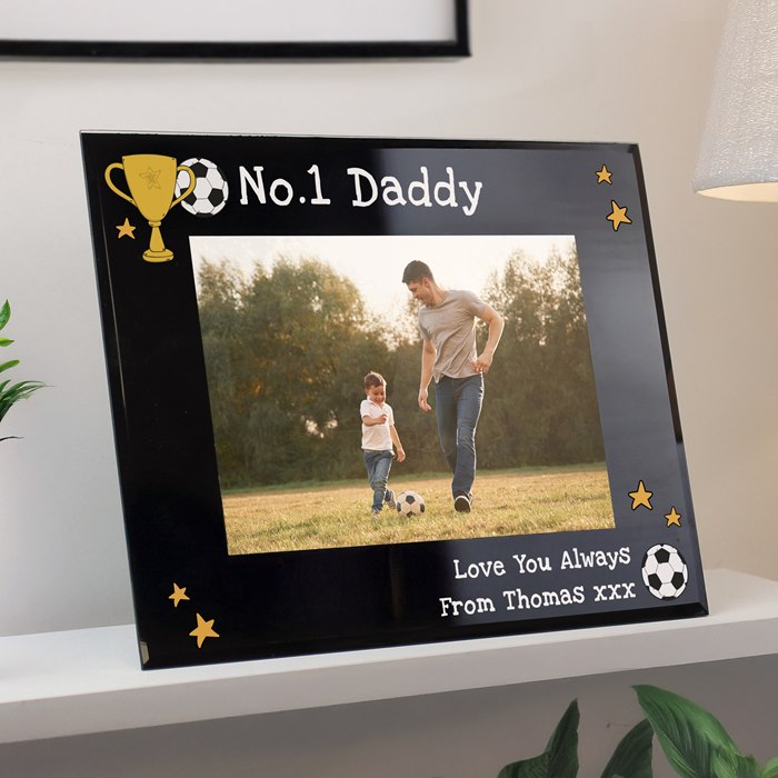 Personalised Simply The Best 5x7 Landscape Black Glass Photo Frame