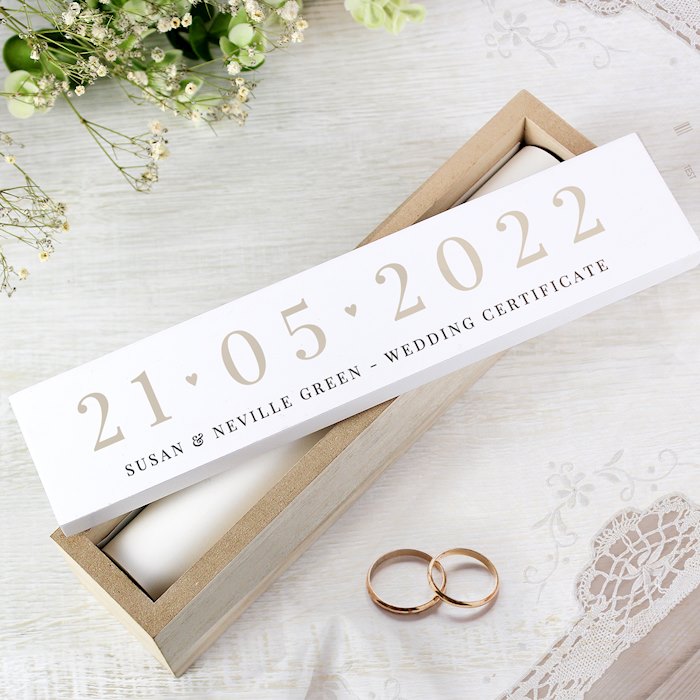 Personalised Special Date Wooden Certificate Holder