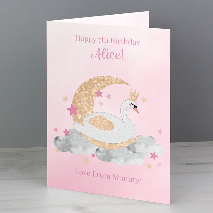 Personalised Swan Lake Card