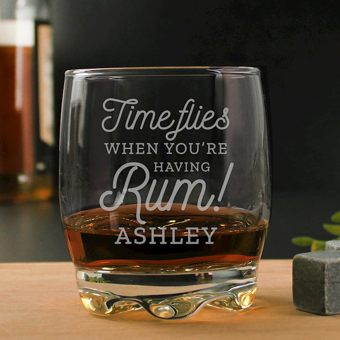 Personalised Time Flies When You're Having Rum Tumbler