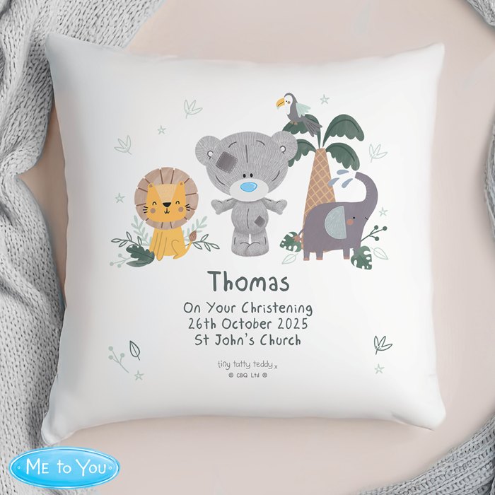 Personalised Tiny Tatty Teddy Jungle Animals Cushion