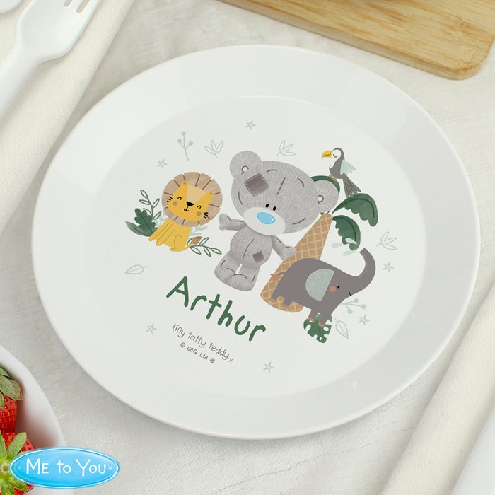 Personalised Tiny Tatty Teddy Jungle Animals Plate