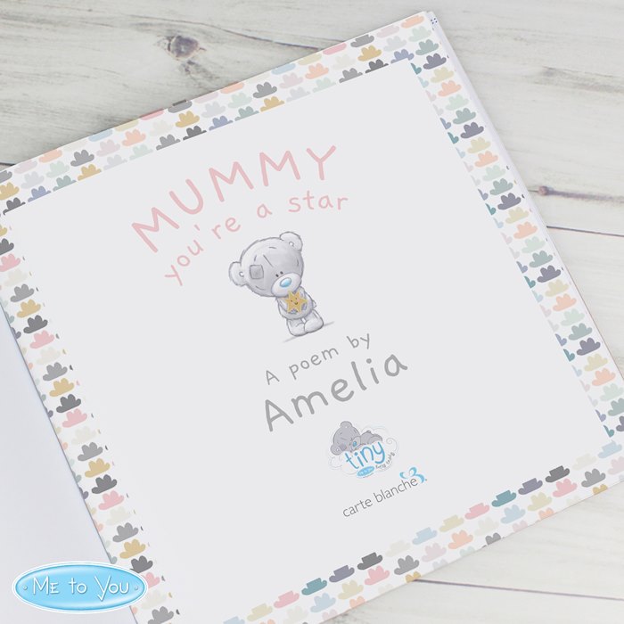 Personalised Tiny Tatty Teddy Mummy You're A Star, Poem Book