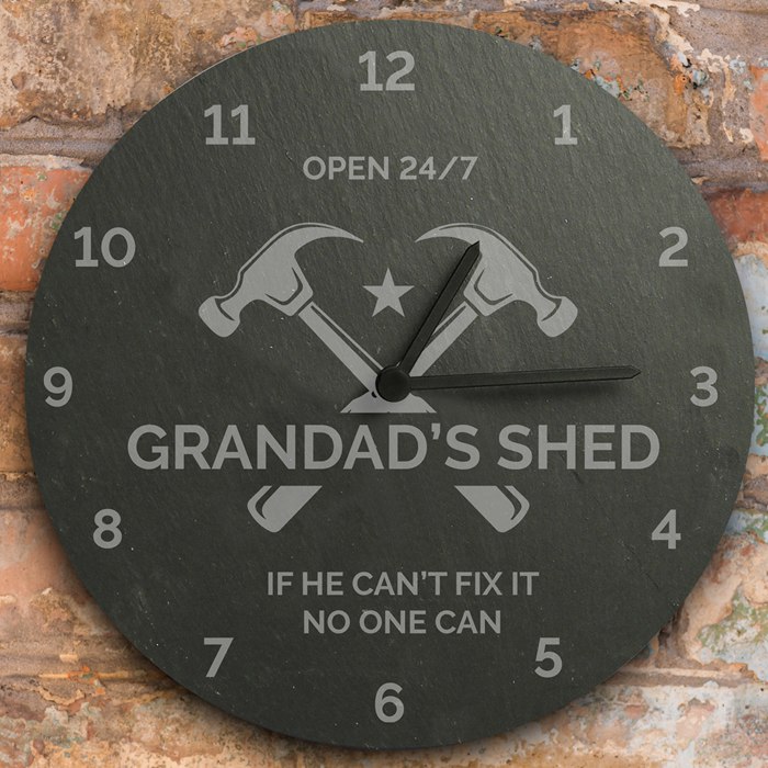 Personalised Tools Slate Clock